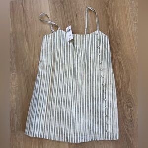 Abercrombie & Fitch Striped Dress in Green and White